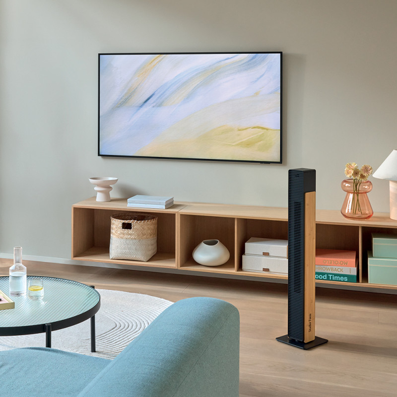 Nick Bamboo Noir – Ventilateur colonne silencieux 10 vitesses | Stadler Form