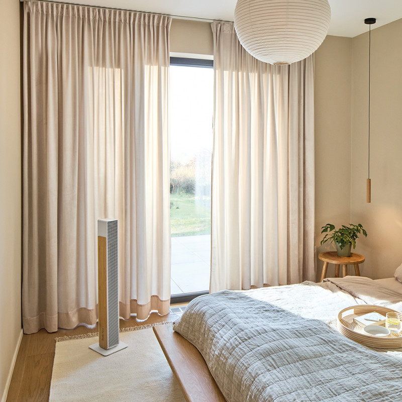 Nick Bamboo Noir – Ventilateur colonne silencieux 10 vitesses | Stadler Form