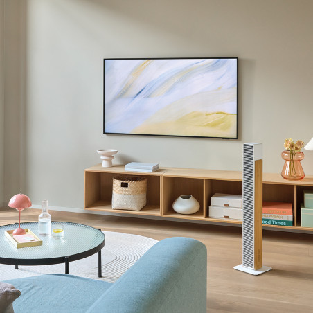 Nick Bamboo Noir – Ventilateur colonne silencieux 10 vitesses | Stadler Form