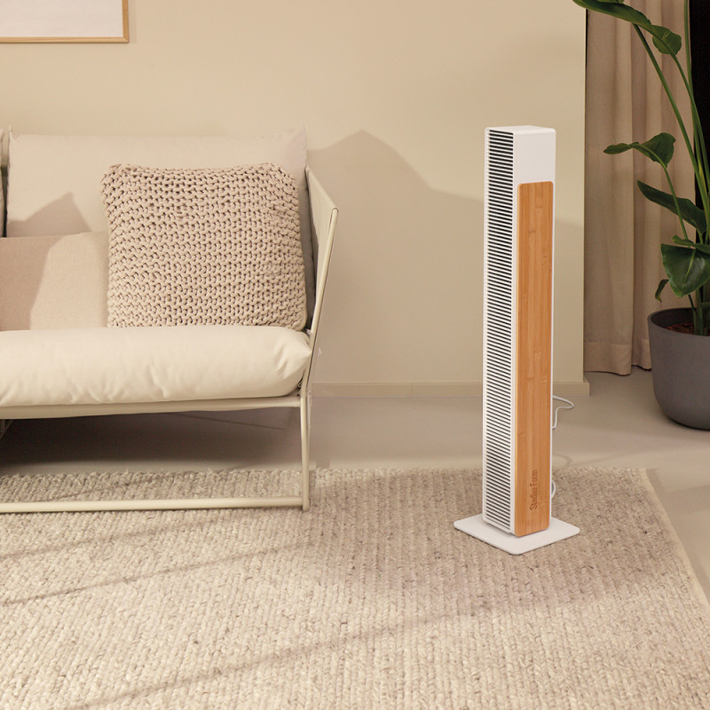 Nick Bamboo Noir – Ventilateur colonne silencieux 10 vitesses | Stadler Form