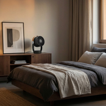 LEO Noir – Ventilateur oscillant silencieux et puissant | Stadler Form