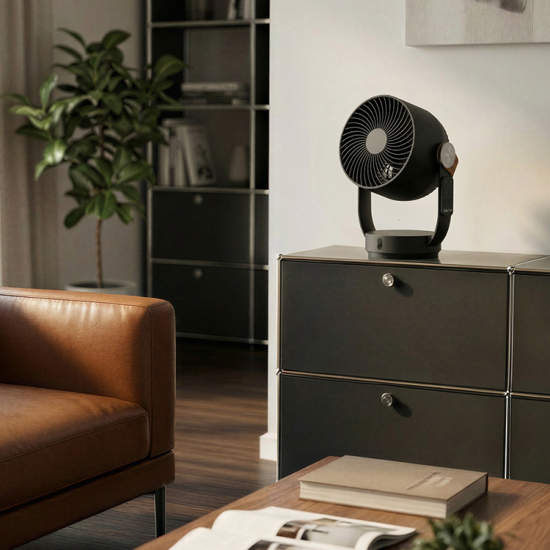 LEO Noir – Ventilateur oscillant silencieux et puissant | Stadler Form