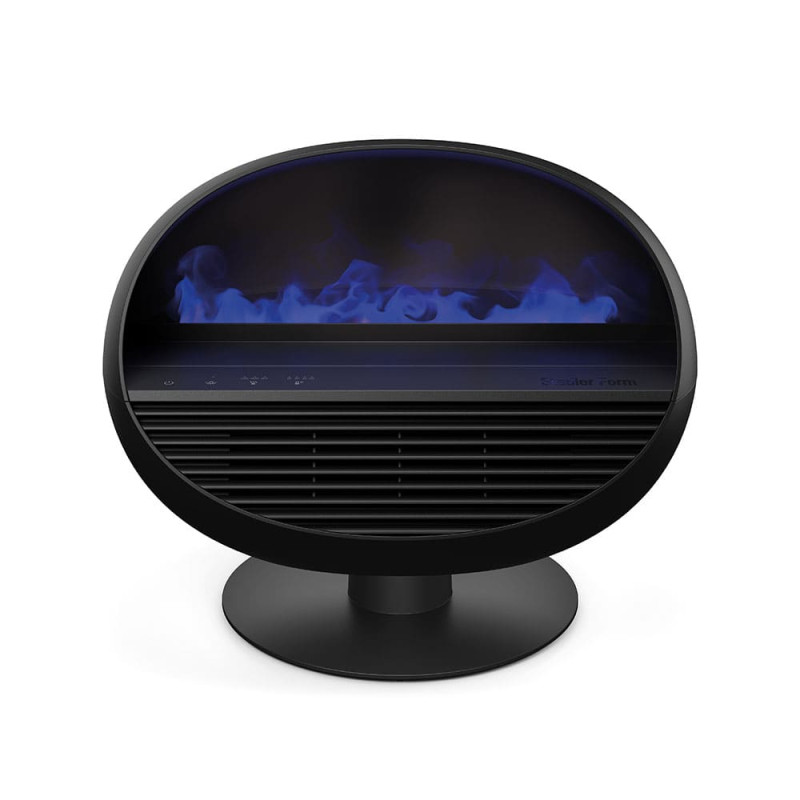 ERIK Noir 3-en-1 : chauffage d’appoint, cheminée lumineuse et diffuseur d’huiles