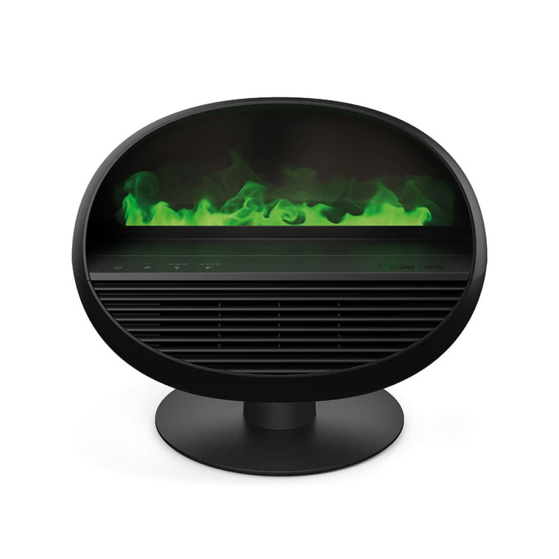 ERIK Noir 3-en-1 : chauffage d’appoint, cheminée lumineuse et diffuseur d’huiles