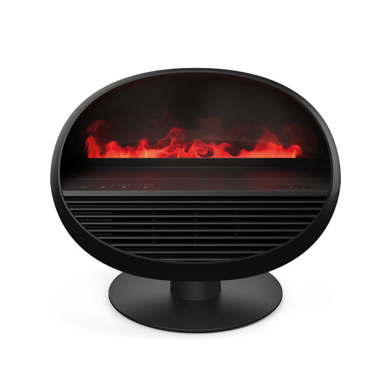 ERIK Noir 3-en-1 : chauffage d’appoint, cheminée lumineuse et diffuseur d’huiles